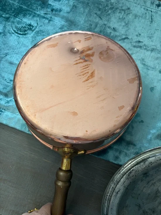 Classic Copper Saucepan with Lid - Copper Finish vintage - Picture 6 of 8